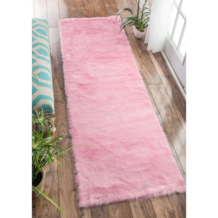 nuLOOM Gynel Cloudy Shag Baby Pink 5' 3 Square Rug