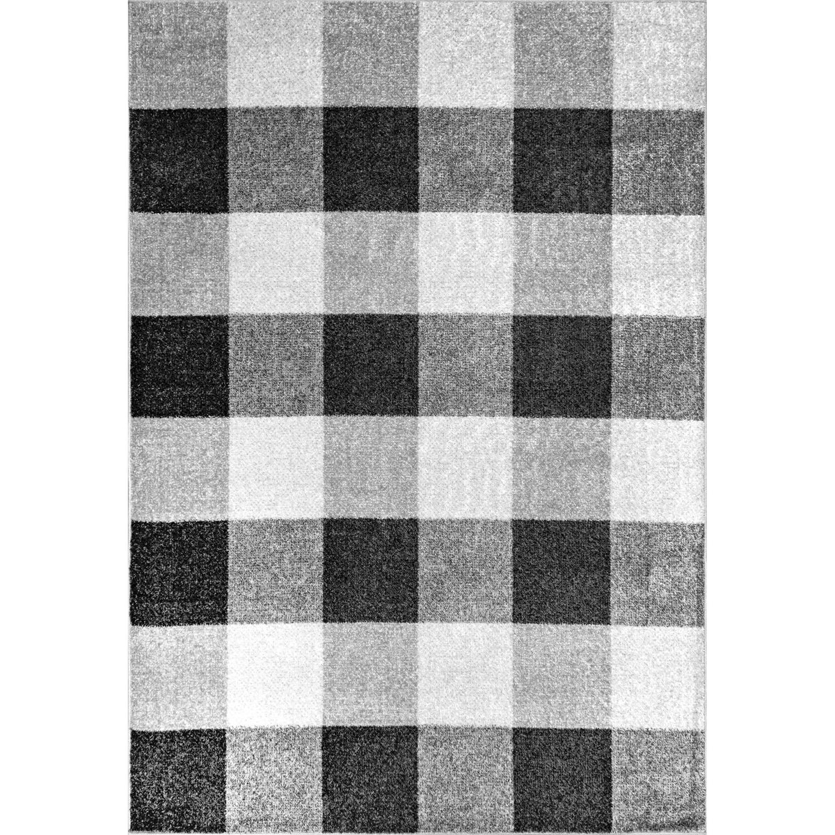 nuLOOM Myka Checkered Black and White 4 ft. x 6 ft. Indoor/Outdoor Area Rug