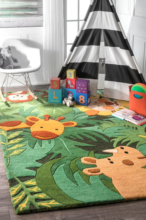 Cute Giraffe Area Rugs For Living Room, Low-pile Area Rug For