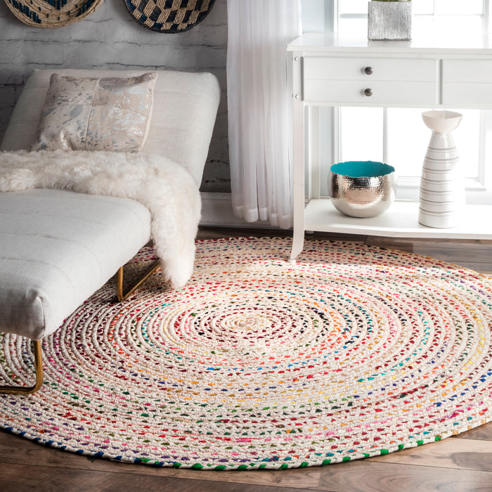 Modern Loom White Braided Rug from the Braided Rugs collection at Modern  Area Rugs