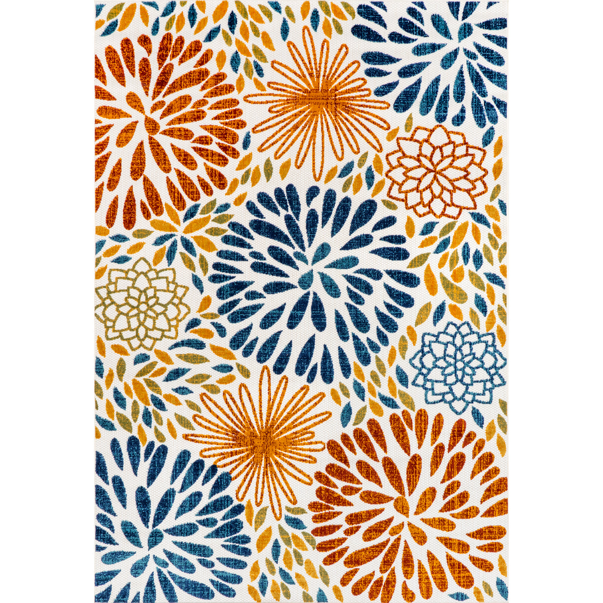 Tropical Neutral Indoor/Outdoor Rug - 2 x 8