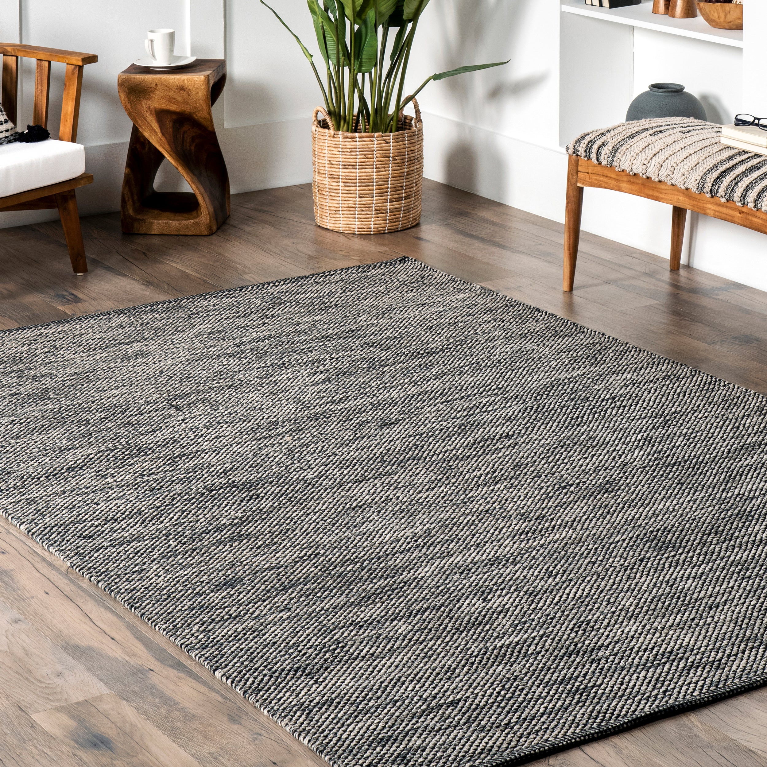 Alessi Solid Farmhouse Cotton Area Rug — nuLOOM