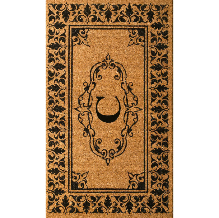 Full Color Personalized Doormat, Border Monogram Initial Coir Black Door Mat,  Welcome Mat, Wedding Gift, Realtor Gift, Outdoor Rug 
