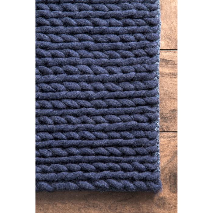 MCM Chanda - Handmade Wool Braided Shaggy Rug (4 X 6 Ft) - SSI1213-4x6FT
