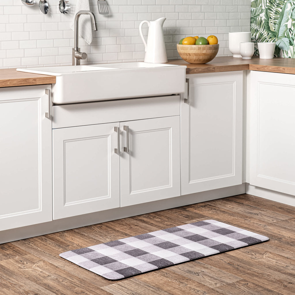 Aisha Buffalo Plaid Anti Fatigue Kitchen or Laundry Room Comfort Mat —  nuLOOM