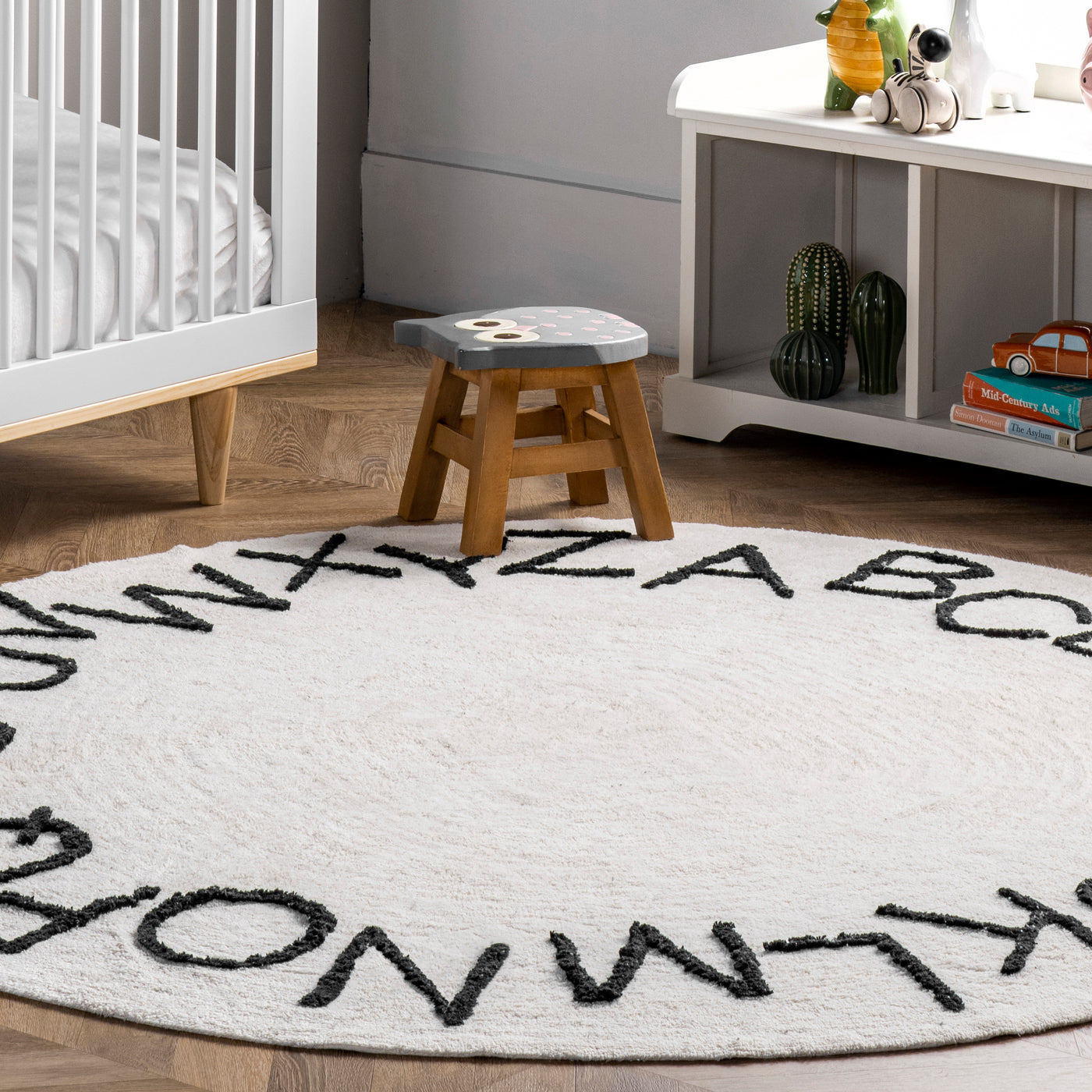 Kids Washable Round Alphabet Rug — nuLOOM