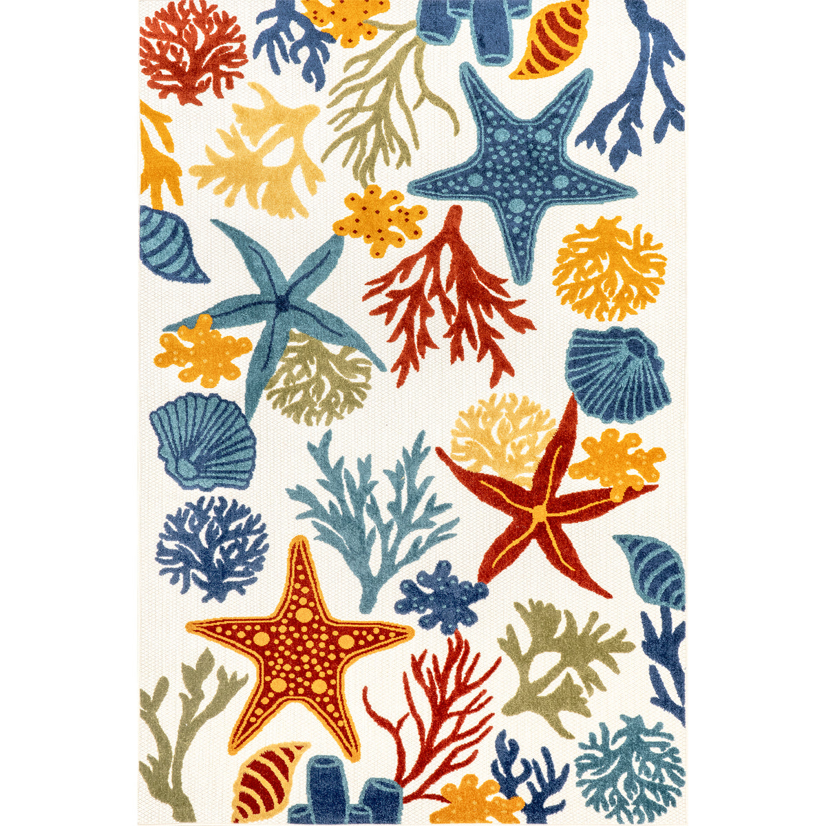 Kourtney Nautical Starfish Indoor/Outdoor Area Rug — nuLOOM