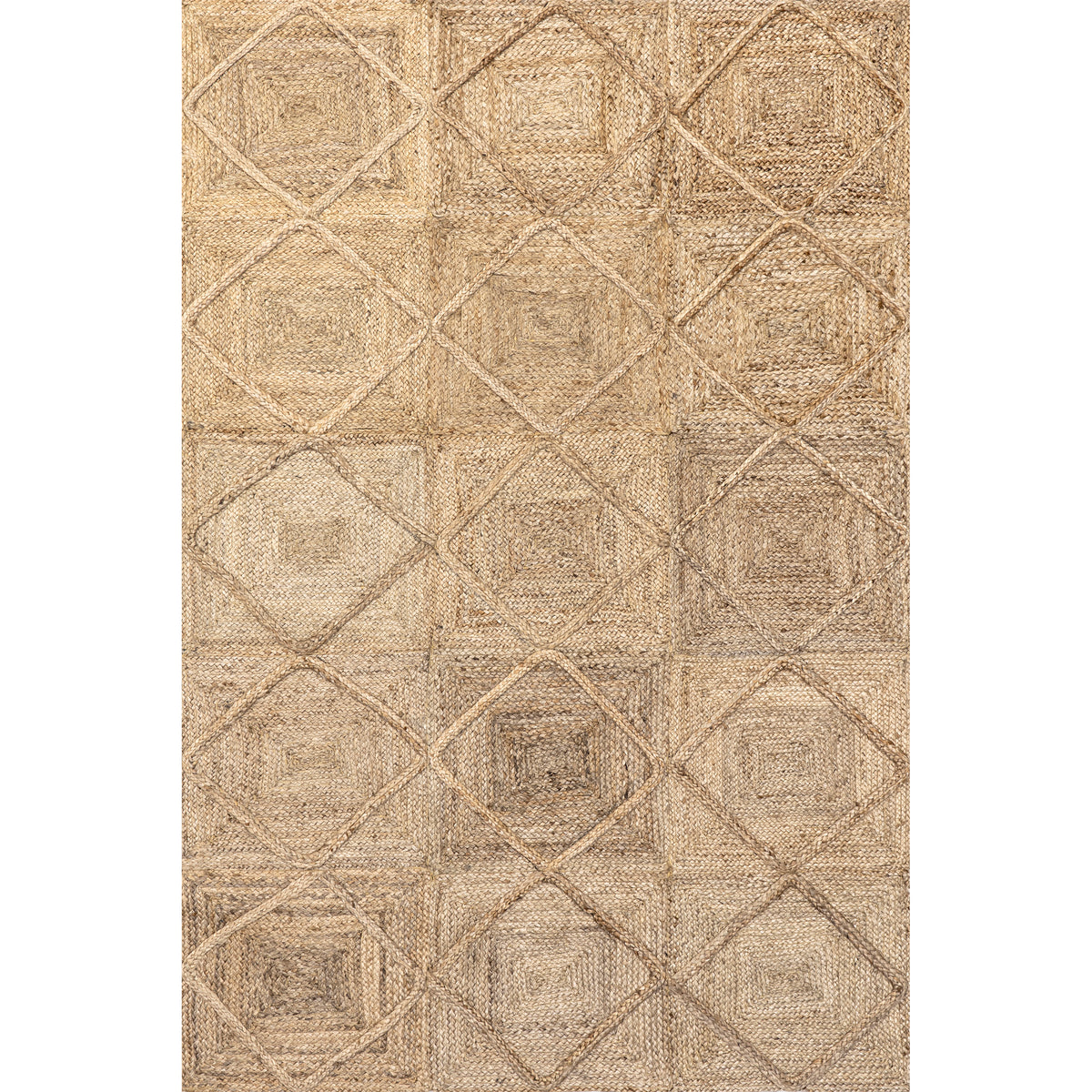 Diamond Braided Jute Rug