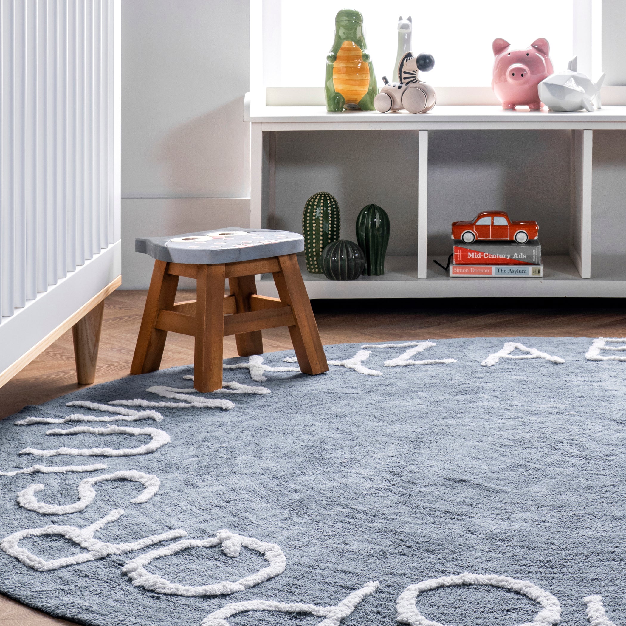 Kids Washable Round Alphabet Rug — nuLOOM