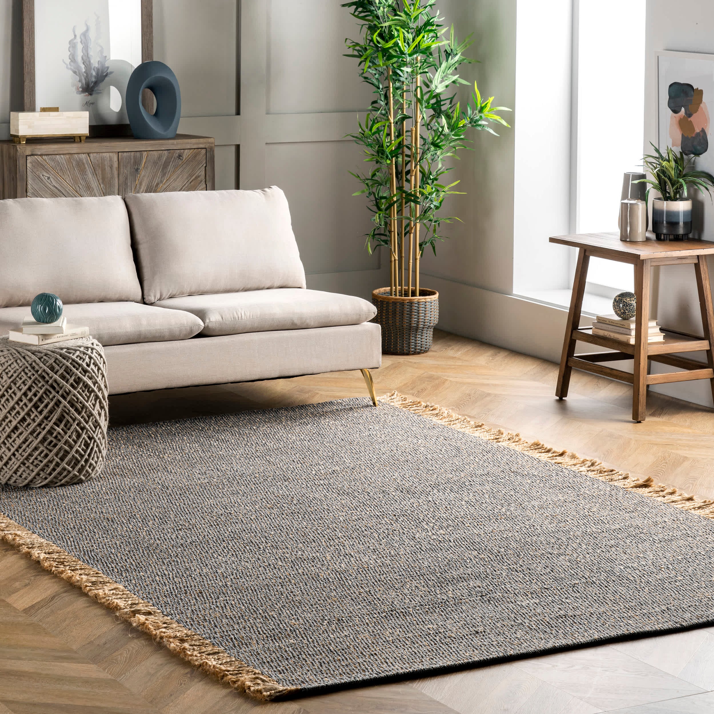 Flatweave Solid Tassel Amalia Area Rug — nuLOOM