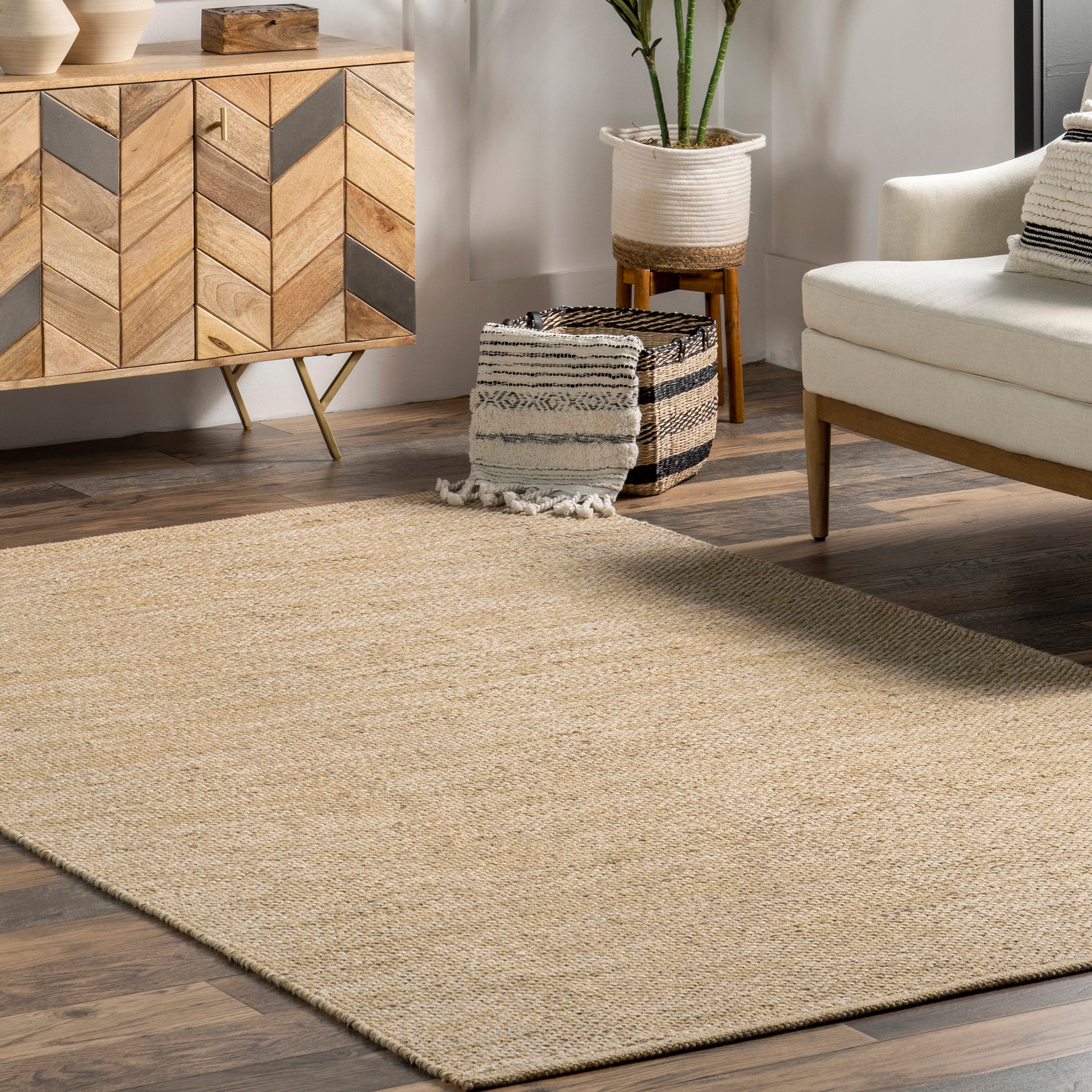 Alessi Solid Farmhouse Cotton Area Rug — nuLOOM