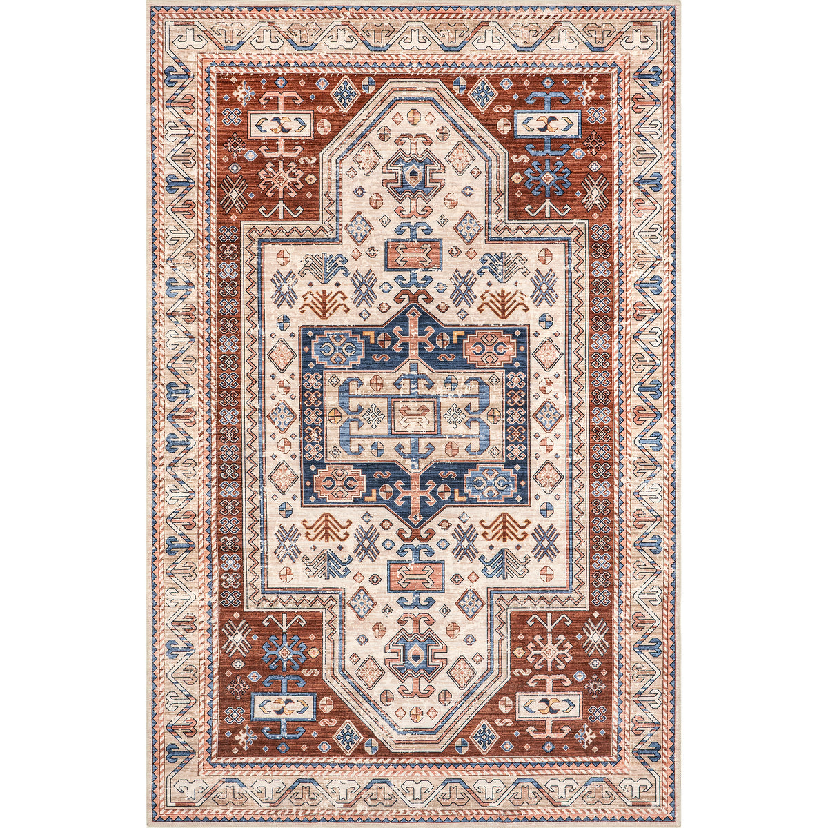 nuLOOM Patsy Vintage Medallion Machine Washable Area Rug