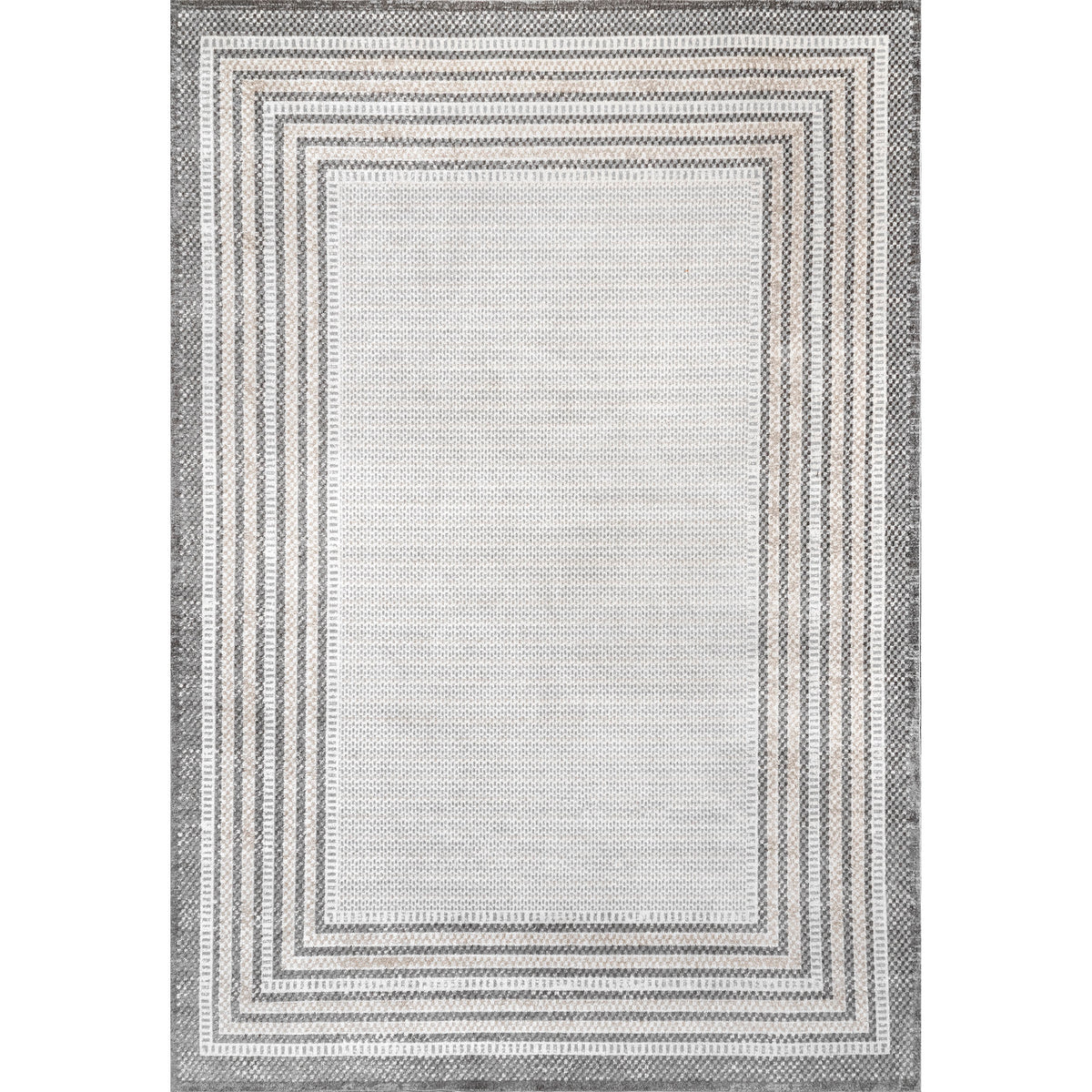 nuLOOM Casandra Machine Washable Moroccan Motif Area Rug - Grey 4' x 6